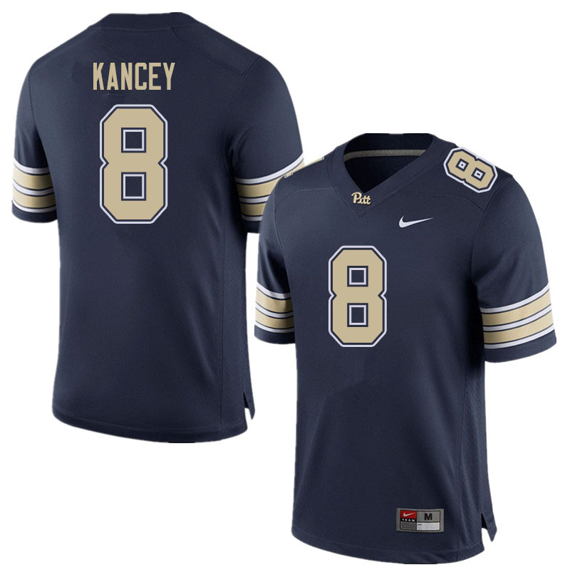 Men #8 Calijah Kancey Pitt Panthers College Football Jerseys Sale-Home Navy